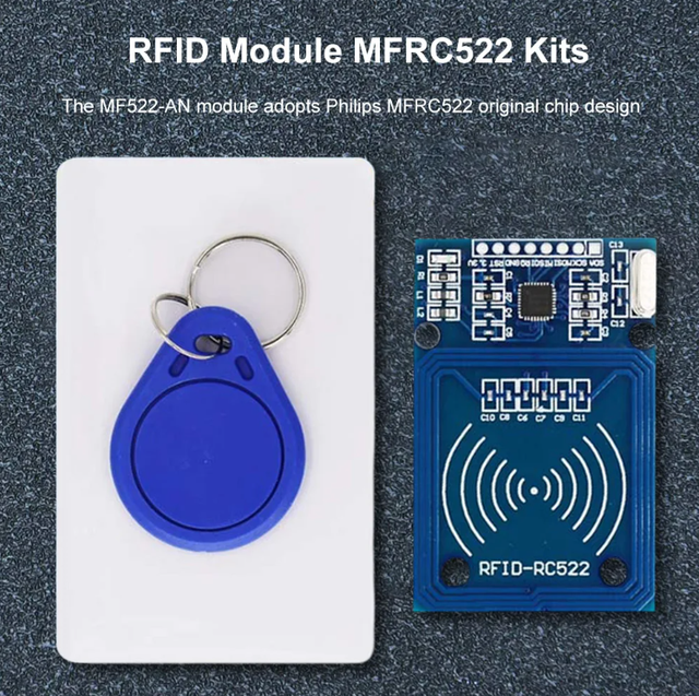 RFID Module RC522 Kits MFRC-522 IC Card Proximity Module 13.56MHz with Tags SPI Write Read Easy to Use Compact Size