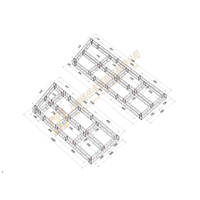 Estructura de Techo Trapezoidal de Aleación de Aluminio Personalizada de 400 mm x 400 mm para Escenarios, Eventos, Conciertos, Techo Portátil para Iluminación