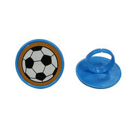 Anneau en plastique jouets modèles de football rond mini coloré pas cher jouet promotionnel enfants jouer maison petit habiller jouet
