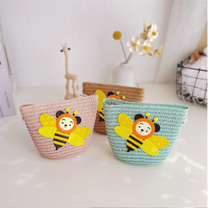 <span class=keywords><strong>Sombrero</strong></span> con sombrilla para niños, <span class=keywords><strong>sombrero</strong></span> de <span class=keywords><strong>paja</strong></span> para niña, <span class=keywords><strong>sombrero</strong></span> de cubo con billetera para playa - Product Image 6