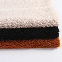 Hree-tela de lana de punto para mujer, abrigo de lana suave 100% poliéster 380gsm, colores opcionales