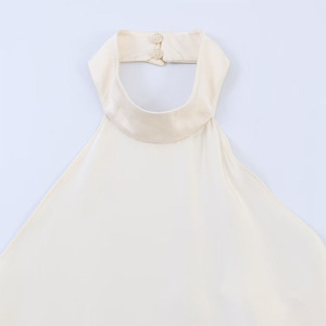 ZATRHMBM Nouveautés Printemps/Été 2026 : Gilet élégant uni à col licou – Un haut féminin rétro, sexy et <span class=keywords><strong>chic</strong></span> - Product Image 3