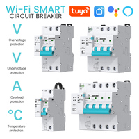 Interrupteur WiFi intelligent 63A AT-QCB2, disjoncteur sur rail DIN, surveillance de la consommation d'énergie, minuterie, compatible avec Alexa, Google Home, Smart Life