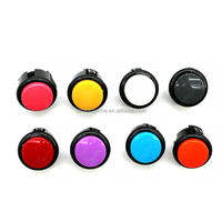Promotion : Bouton Poussoir Rond 30mm pour Machine de Jeu d'Arcade, en Plastique, Kit DIY USB à Latence Nulle pour Poussoir de Pièces