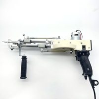 Pistolet à tufting électrique 2-en-1 à poils longs, hauteur de poils coupés max. 40 mm, outil de fabrication de tapis shaggy faits main et de décorations murales artistiques