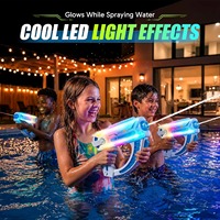 Jouets d'extérieur pour enfants YT, pistolet à eau électrique futuriste arc-en-ciel en forme d'ananas, pistolet à eau coloré pour enfants avec lumière