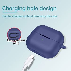 Étui de protection en silicone pour <span class=keywords><strong>Samsung</strong></span> <span class=keywords><strong>Galaxy</strong></span> Buds 3 <span class=keywords><strong>Pro</strong></span> Buds 3 Étui de charge avec crochet - Product Image 4