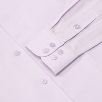Chemise habillée pour homme à manches longues violet clair, coupe ajustée, unie, décontractée et élégante, infroissable, en mélange de coton doux, pour le travail