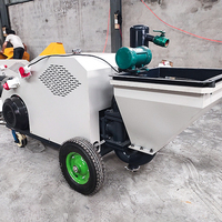Pulvérisateur de mortier robuste à double cylindre avec ensemble de piston, machine de projection de béton fiable pour la construction de murs extérieurs