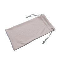 Couleur personnalisée prête à expédier lunettes de lecture en microfibre à double cordon accessoires de lunettes sac de pochette pour lunettes de soleil