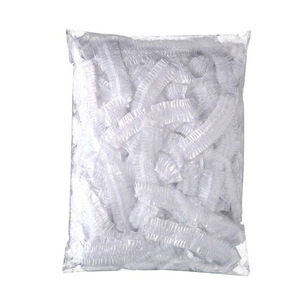 Disposable Plastic Shower Caps Transparent Hair Dyeing Styling Covers For Hotels Guesthouses Sanitary Use One Time - Product Image 4