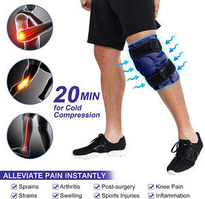 FSPG Gel lutut nilon dapat dipakai ulang pak es bungkus terapi kompres dingin untuk penstabil lutut cedera bengkak dan perlindungan - Product Image 4