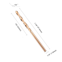 Foret hélicoïdal M35 Cobalt HSS 1/16" à tige droite, longueur standard, usage intensif pour matériaux durs, 1 pièce