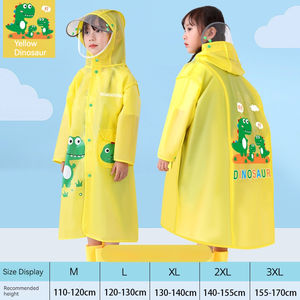 Vente en gros Imperméable pour enfants avec grand chapeau à bord Garçons Filles Sac d'école pour enfants Imperméable Randonnée en plein air Étudiant École <span class=keywords><strong>Cape</strong></span> <span class=keywords><strong>de</strong></span> <span class=keywords><strong>pluie</strong></span> - Product Image 3