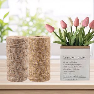 Bán Buôn Tự Nhiên Thủ Công Phân Hủy Sinh Học 2 Mm Dày Đay Sợi Dây Thừng Với Kim Loại Vàng Bạc Chủ Đề Dây Đay <span class=keywords><strong>Twine</strong></span> Cho Tự Làm Trang Trí - Product Image 4