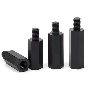 สกรูพลาสติกสีดำ/ขาว ขนาด M2/M2.5/M3/M4*L+6 มม. สำหรับยึดแผงวงจร PCB เมนบอร์ด พร้อมไนลอนสเปเซอร์ - Product Image 1