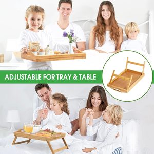 Bandeja de Servir de Bambú con Patas Plegables <span class=keywords><strong>para</strong></span> Desayunar <span class=keywords><strong>en</strong></span> <span class=keywords><strong>la</strong></span> <span class=keywords><strong>Cama</strong></span>, Escritorio de Madera 100% Natural con Asas <span class=keywords><strong>para</strong></span> Laptop, <span class=keywords><strong>Mesa</strong></span> <span class=keywords><strong>para</strong></span> Aperitivos - Product Image 3