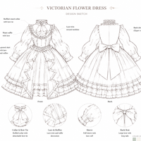 Robe Lolita Vintage Personnalisée à Volants Floraux avec Bonnet pour Poupée BJD Articulée – Accessoires de Déguisement en Gros