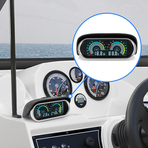 رقمي 2 في 1 مقياس فولتميتر + ماء مع جهاز استشعار من من نوع LCD NPT 0 ~ celsium مقياس درجة حرارة الماء للسيارة 12 فولت 24 فولت - Product Image 4