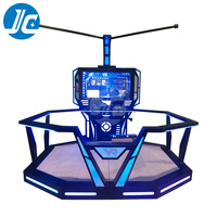 Simulateur de tapis roulant de réalité virtuelle à 360 degrés, plateforme de marche de jeu VR en fibre de verre pour intérieur/extérieur, pour centres commerciaux