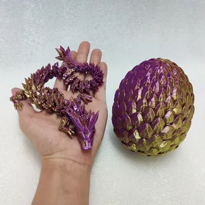 OEM PLA 3D Printing Colorful Dragon Egg Custom Crystal Dragon Environmentally Friendly Gift Toy