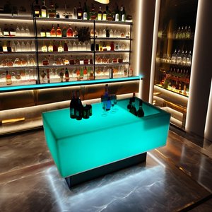 <span class=keywords><strong>Table</strong></span> de cocktail moderne à LED, éclairage RGB changeant de couleur, <span class=keywords><strong>table</strong></span> en plastique illuminée pour hôtel, restaurant, extérieur et intérieur - Product Image 4