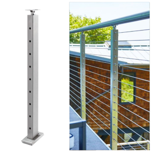 Özelleştirilmiş Yüksek Kaliteli Paslanmaz Çelik Çerçevesiz Dış Mekan Merdiven Korkulukları Çağdaş Su Geçirmez Paslanmaz - Product Image 5