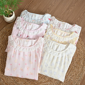 Nuova <span class=keywords><strong>Camicia</strong></span> <span class=keywords><strong>da</strong></span> <span class=keywords><strong>Notte</strong></span> Estiva Elegante con Bordo in Pizzo 100% <span class=keywords><strong>Cotone</strong></span> Abbigliamento <span class=keywords><strong>da</strong></span> Casa Comodo per Donne - Product Image 3