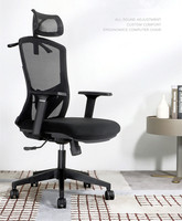 Chaise de bureau pivotante de luxe ergonomique à dossier haut avec support lombaire pour PDG, dirigeant, manager, ordinateur