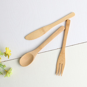 Cubiertos reutilizables de bambú para acampada al aire libre, paquete de almuerzo escolar, <span class=keywords><strong>Pinnic</strong></span>, 2019 - Product Image 3