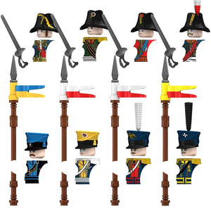 N041-048 Guerres napoléoniennes Général Maréchal Prince Prussien Ulan Figurines de construction en plastique ABS à petites particules Jouets pour garçons - Product Image 1