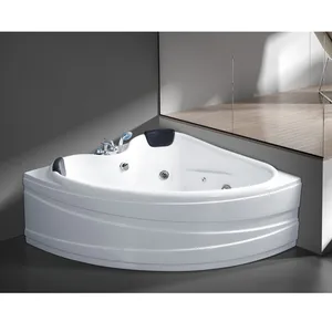 8mm thickness 2 person acrylic massage bathtub 1500 freestanding corner tub