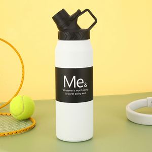 Bouteille d'eau isotherme en acier inoxydable 304 avec logo personnalisé, grande capacité, thermos de voyage avec couvercle à poignée, durable - Product Image 4