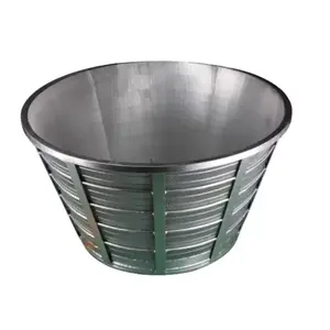 Stainless Steel Wedge Wire Cone Filter Sieve Slot Screen Basket Coal Centrifuge Basket For Mining Processing