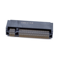 Connecteur SATA Gold Flash avec capot de protection 67 broches, à souder par traversée de trou, M.2 Key B H4.2mm, contact en alliage de cuivre, marque Topmay, neuf TOPMAY