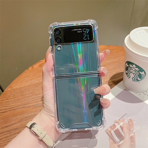 Per Samsung Galaxy Z Flip 5 custodia paraurti colorato Cover posteriore in TPU trasparente custodie per cellulari pieghevoli in acrilico duro - Product Image 5