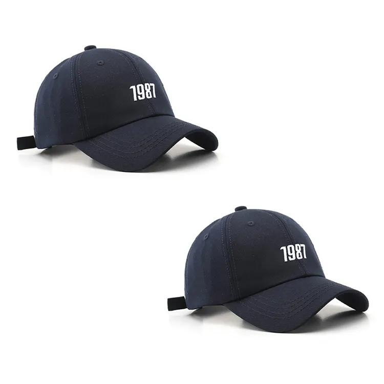 Topi Bisbol Katun Desain Nama Perusahaan Bordir Logo Sesuai Pesanan