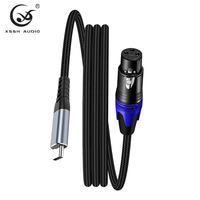 Câble YIVO personnalisé USB-C vers TS mono 1/4 pouce avec décodeur DAC, câble tressé en nylon durable pour carte son et microphone de smartphone