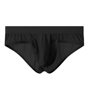 <strong>Men's</strong> Mid-Rise Knitted Spandex/Nylon Breathable Thin Side Opening <strong>Personalised</strong> No Removal No Take off <strong>Boxer</strong> Briefs - Product Image 4