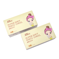 Serviettes en tissu non tissé en polyester, super douces, blanches, épaisses, en microfibre, jetables, pour le lavage du visage, 20 pièces
