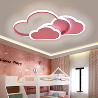 Chambre d'enfant Chambre à coucher Décoration de la maison Macarons Couleur Nuages Led Plafond Lustre Moderne Led Lustre Éclairage