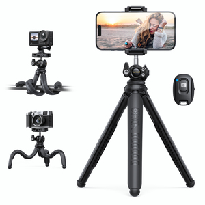 Lamicall STTP02 Stable Phone Tripod <strong>Stand</strong> Anti-Shake Selfie Stick With Remote Control 360 Rotation Cell Phone Holder Non-Slip - Product Image 1