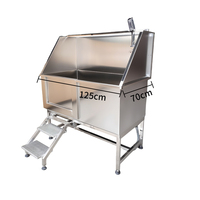 Baignoire de toilettage pour chiens en acier inoxydable écologique Accessoires de nettoyage et de bain pour animaux de compagnie Station de lavage pour chiens