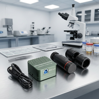 High Quality Trinocular Microscope Viewing Head with Eyepiece Zoom Head Inclined at Stereo Zoom Microscope for Lab