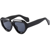 Lunettes de soleil stéréoscopiques pour femmes, monture épaisse ovale, protection UV400