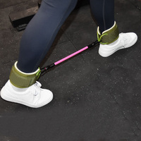 Sangles de cheville en cuir pour l'entraînement en salle de sport, la musculation, les exercices avec machine à câble, le soutien musculaire et les exercices des fessiers