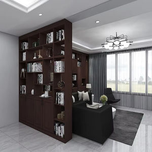 2025素朴な木材のエントリーウェイキャビネット-エントリーホールストレージ部屋仕切り付きソリッドウッド構造仕切り - Product Image 1