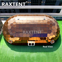 RAXTENT Dôme ovale en verre de 12*21M pour événements et complexes de glamping