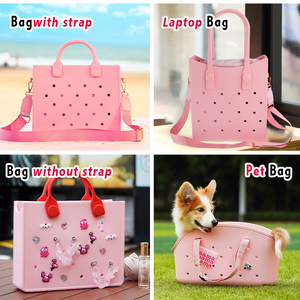 Waterproof Designer EVA <strong>Punching</strong> Women's Daily Tote <strong>Bag</strong> with Shoulder Strap Perforated Summer Vibes Beach Tote <strong>Bags</strong> Outdoor - Product Image 6