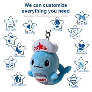 سلسلة مفاتيح محشوة مخصصة من الشركة المصنعة، حيوانات محشوة مخصصة، وسادة محشوة، سلسلة مفاتيح كرتونية، ألعاب سلسلة المفاتيح - Product Image 2